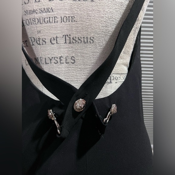 NWT Bebe Cross-back Vest dress jet black size Medium - Picture 4 of 7